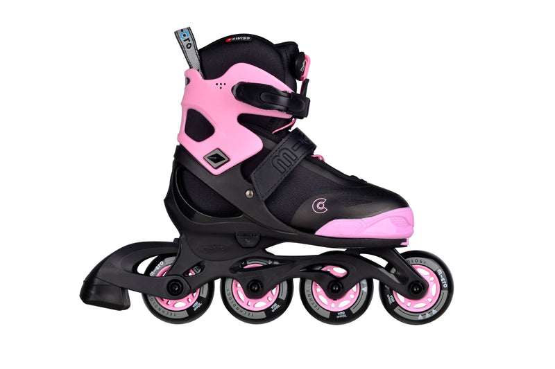 Micro Skates - JOY Rollerblades - Black/Pink (Sizes 7 Junior to 6 Adult)