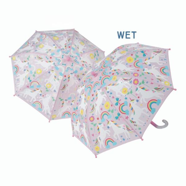 Colour-Changing Kids Umbrella | Rainbow Unicorn