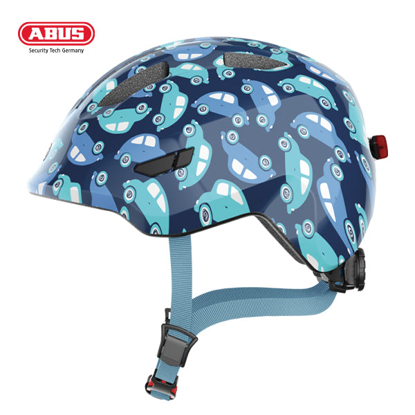 ABUS Helmet - Smiley 3.0 LED - Blue Car (Medium: 50-55cm)