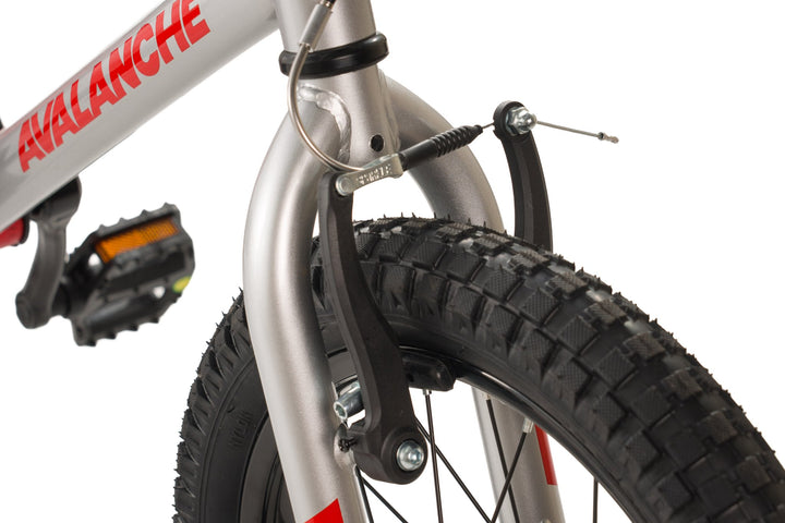 Avalanche 16 inch Boy's Pedal Bike - Bolt Red/Silver
