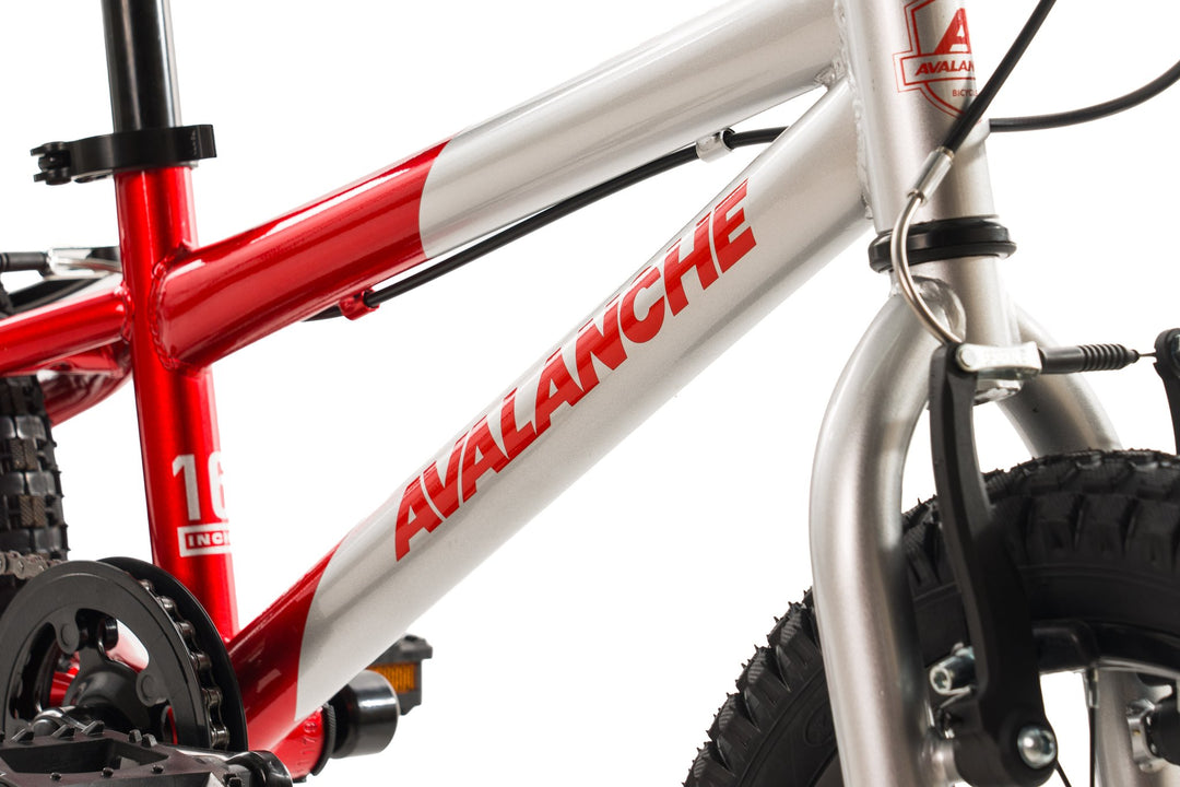 Avalanche 16 inch Boy's Pedal Bike - Bolt Red/Silver