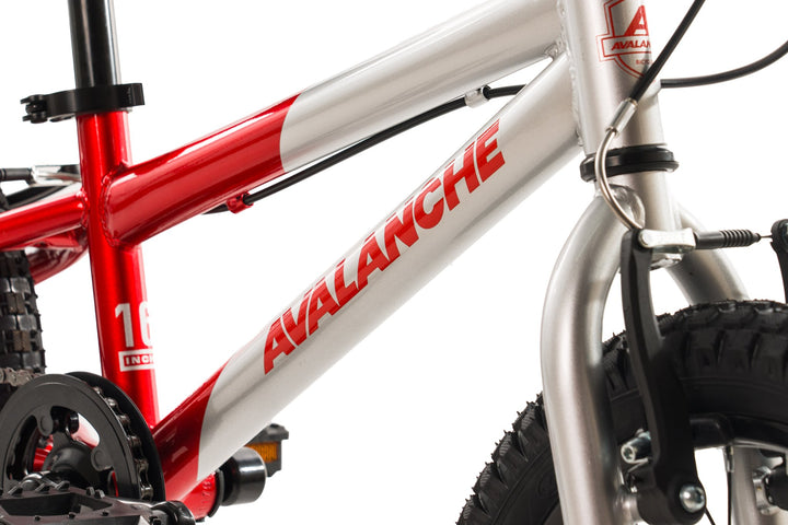 Avalanche 16 inch Boy's Pedal Bike - Bolt Red/Silver