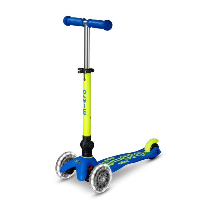 Mini Micro Deluxe - Foldable Neon LED - Canary Yellow | 3-Wheeled Scooter for ages 2-5
