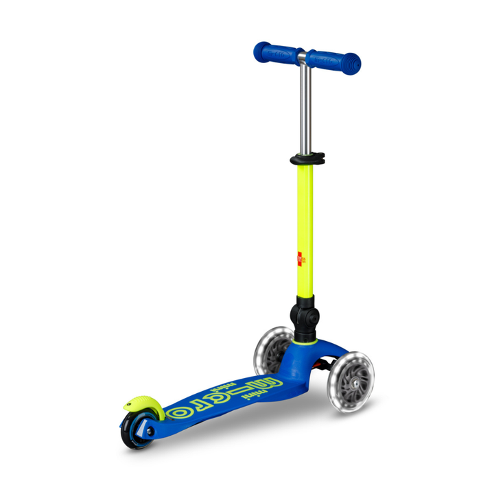 Mini Micro Deluxe - Foldable Neon LED - Canary Yellow | 3-Wheeled Scooter for ages 2-5