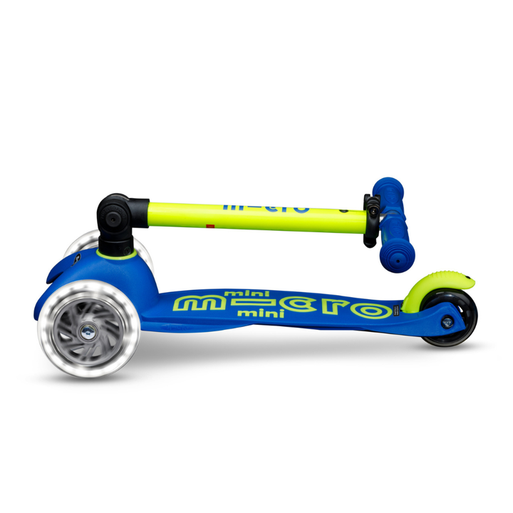 Mini Micro Deluxe - Foldable Neon LED - Canary Yellow | 3-Wheeled Scooter for ages 2-5