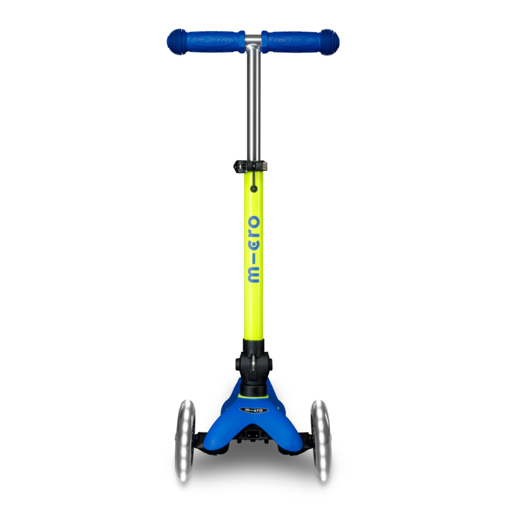 Mini Micro Deluxe - Foldable Neon LED - Canary Yellow | 3-Wheeled Scooter for ages 2-5