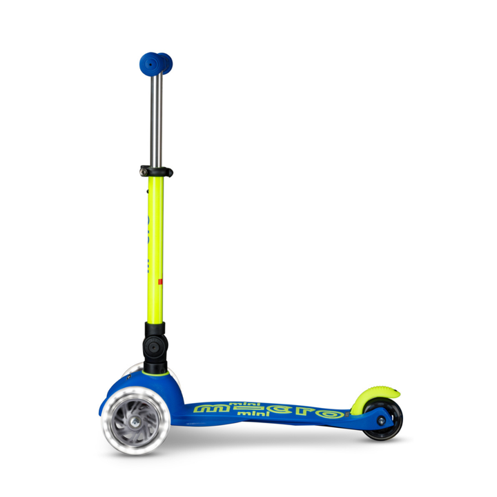 Mini Micro Deluxe - Foldable Neon LED - Canary Yellow | 3-Wheeled Scooter for ages 2-5