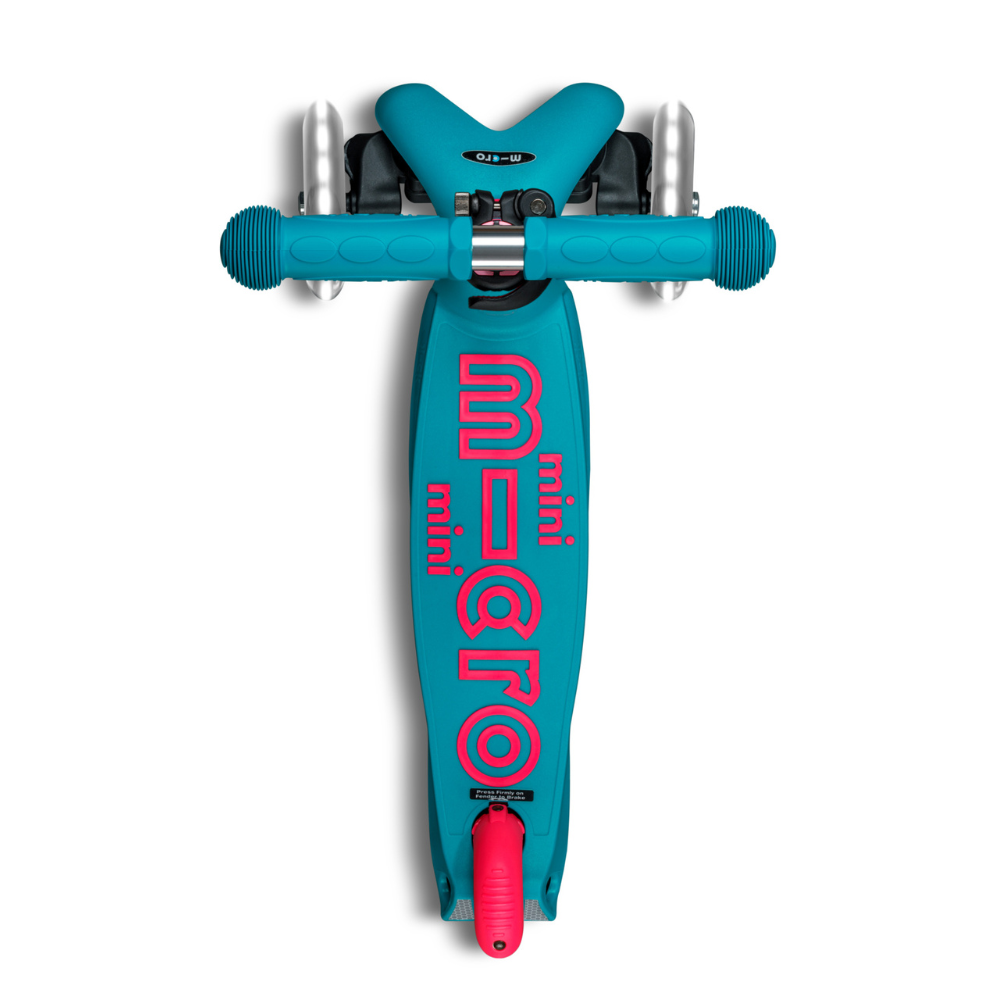 Mini Micro Deluxe - Foldable Neon LED - Marine Pink | 3-Wheeled Scooter for ages 2-5