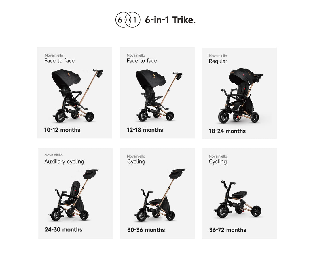 QPlay Nova Transforming Tricycle | Limited Edition Golden Black
