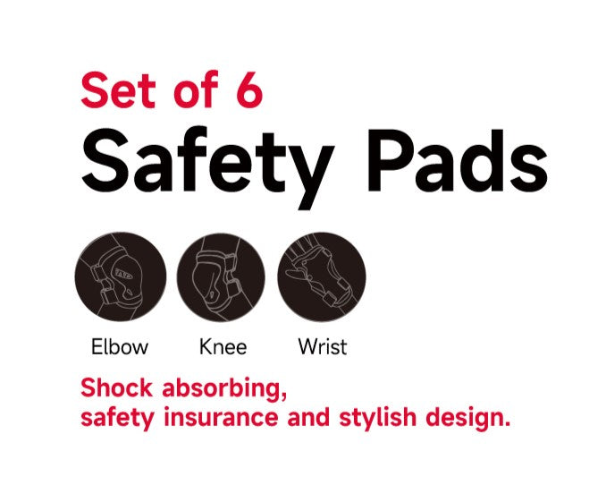 QPlay Protective Pads – Sky Blue | Knee, Elbow & Wrist | Size S