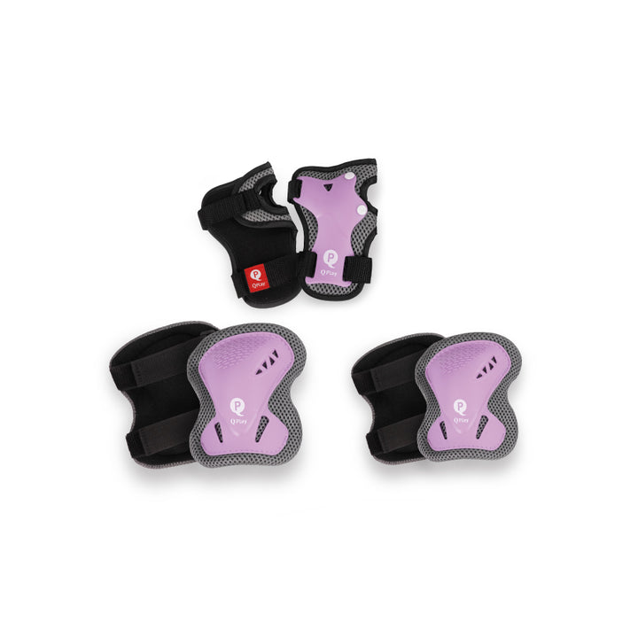 QPlay Protective Pads – Violet | Knee, Elbow & Wrist | Size S