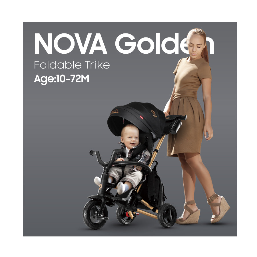 QPlay Nova Transforming Tricycle | Limited Edition Golden Black