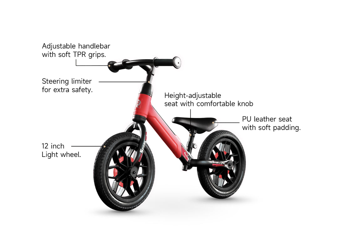 Qplay Spark Balance Bike with LED Lights - Blue