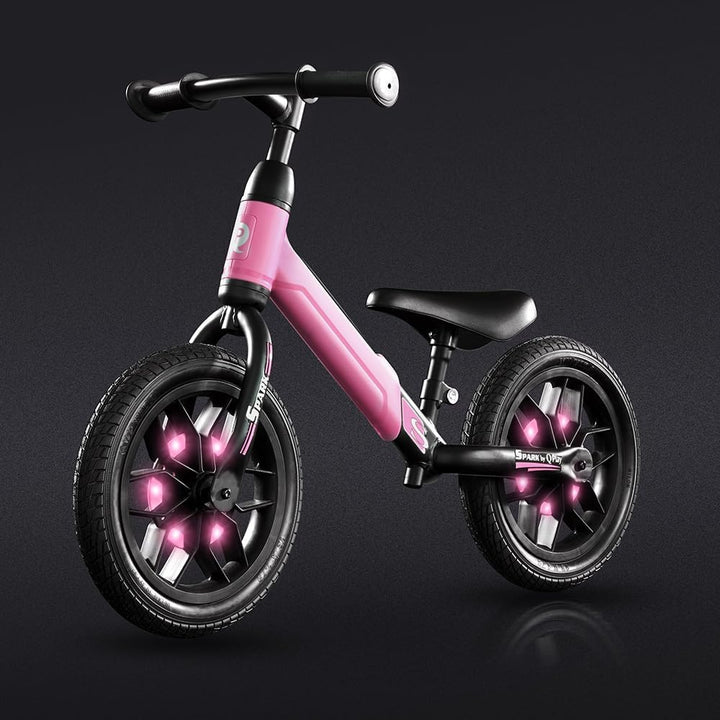 Qplay Spark Balance Bike with LED Lights - Pink