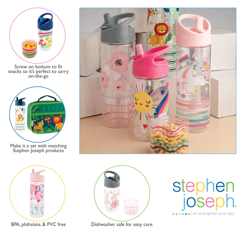 Stephen Joseph | Snack-Tastic Kids' Sip & Snack Bottle - Zoo