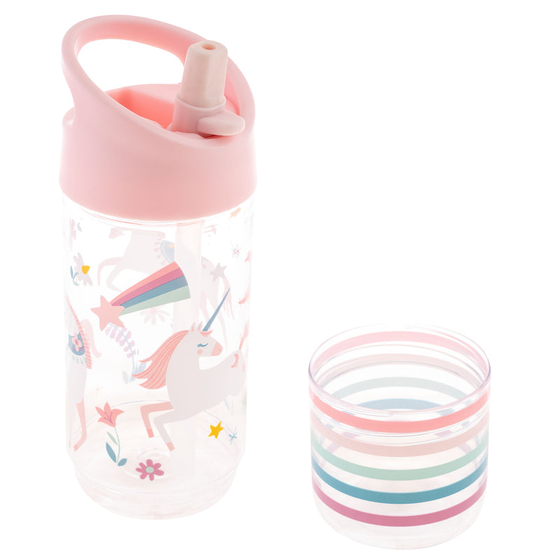 Stephen Joseph | Snack-Tastic Kids' Sip & Snack Bottle -  Pink Unicorn