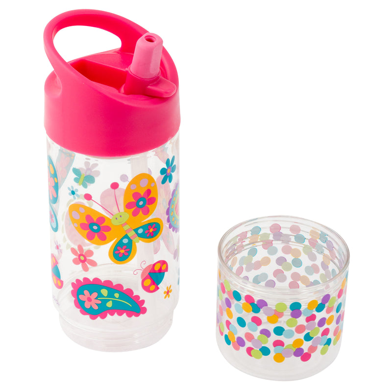 Stephen Joseph | Snack-Tastic Kids' Sip & Snack Bottle -  Butterfly