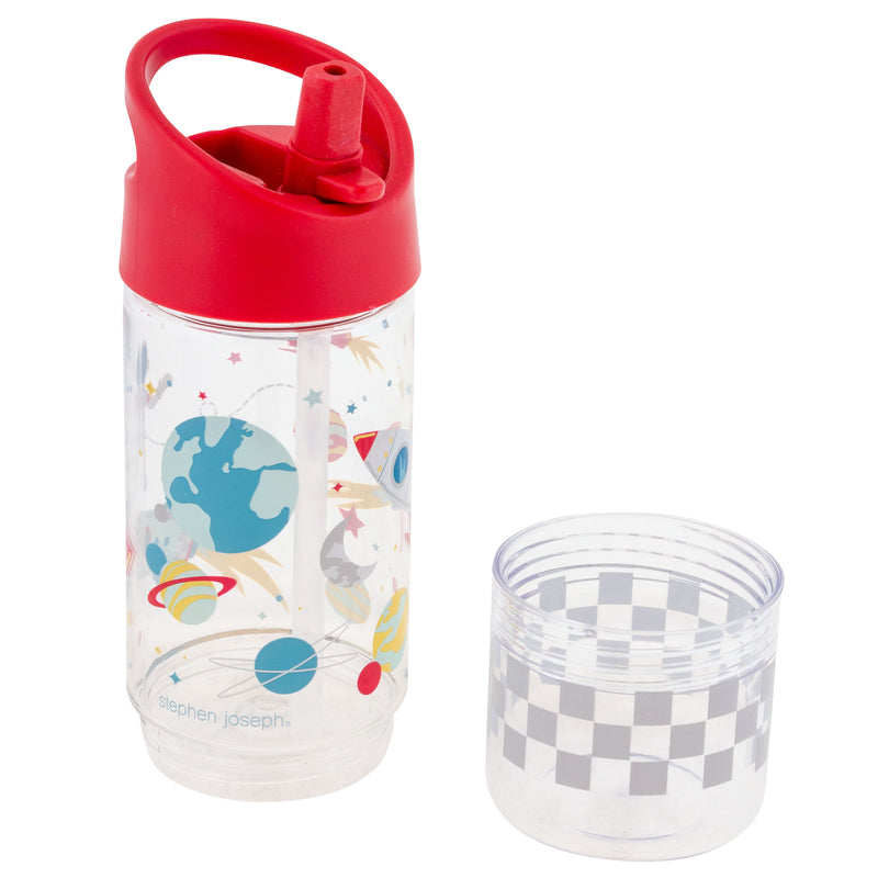 Stephen Joseph | Snack-Tastic Kids' Sip & Snack Bottle - Space