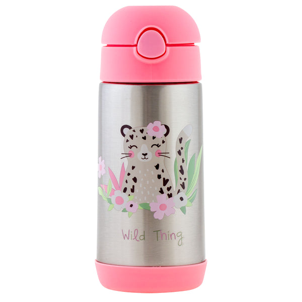 Stephen Joseph | Double Wall Stainless Steel Bottle - Leopard