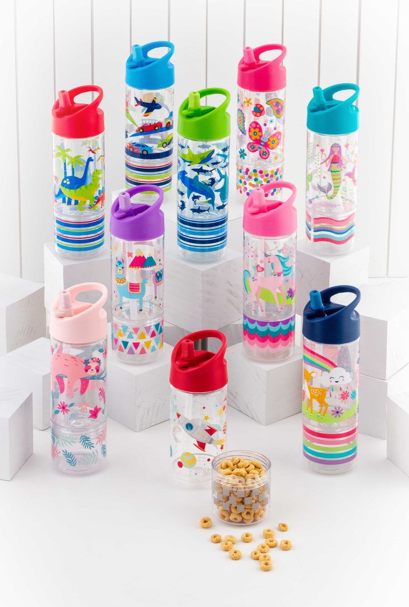 Stephen Joseph | Snack-Tastic Kids' Sip & Snack Bottle -  Transportation