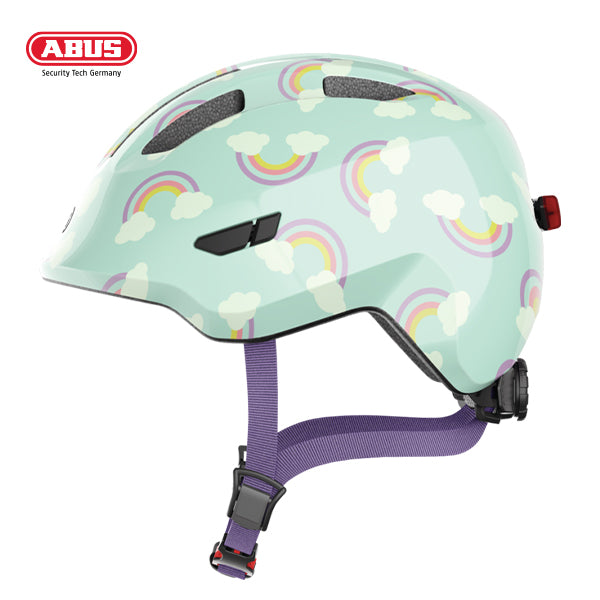 ABUS Helmet - Smiley 3.0 LED - Blue Rainbow (Medium: 50-55cm)