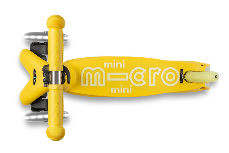 Mini Micro Deluxe - LED Wheels - Yellow - 3-Wheeled Scooter for Kids, Ages 2-5