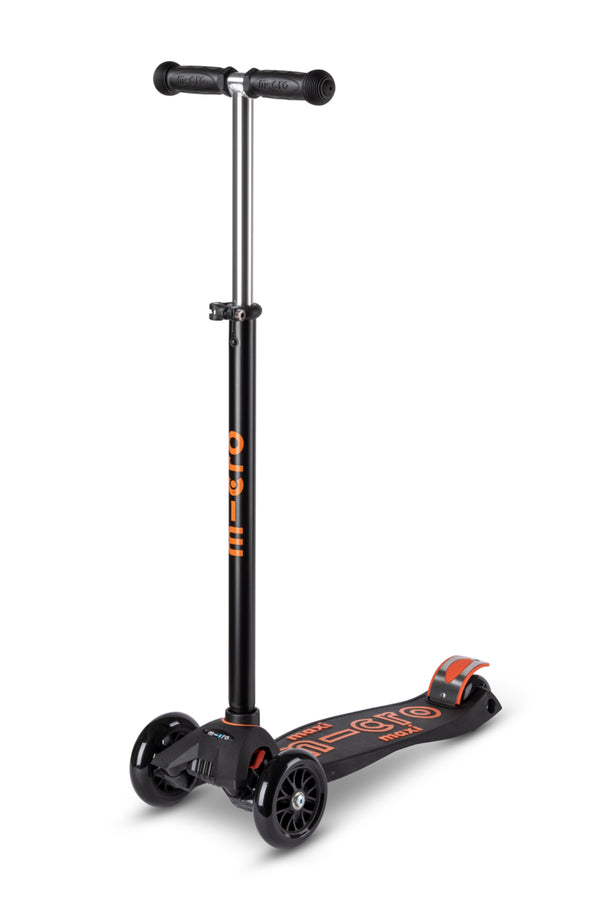 Maxi Micro Deluxe - Black - 3-Wheeled Scooter for Kids, Ages 5-12