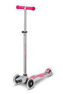 Maxi Micro Deluxe Flux LED - Pink- 3-Wheeled Scooter for Kids, Ages 5-12