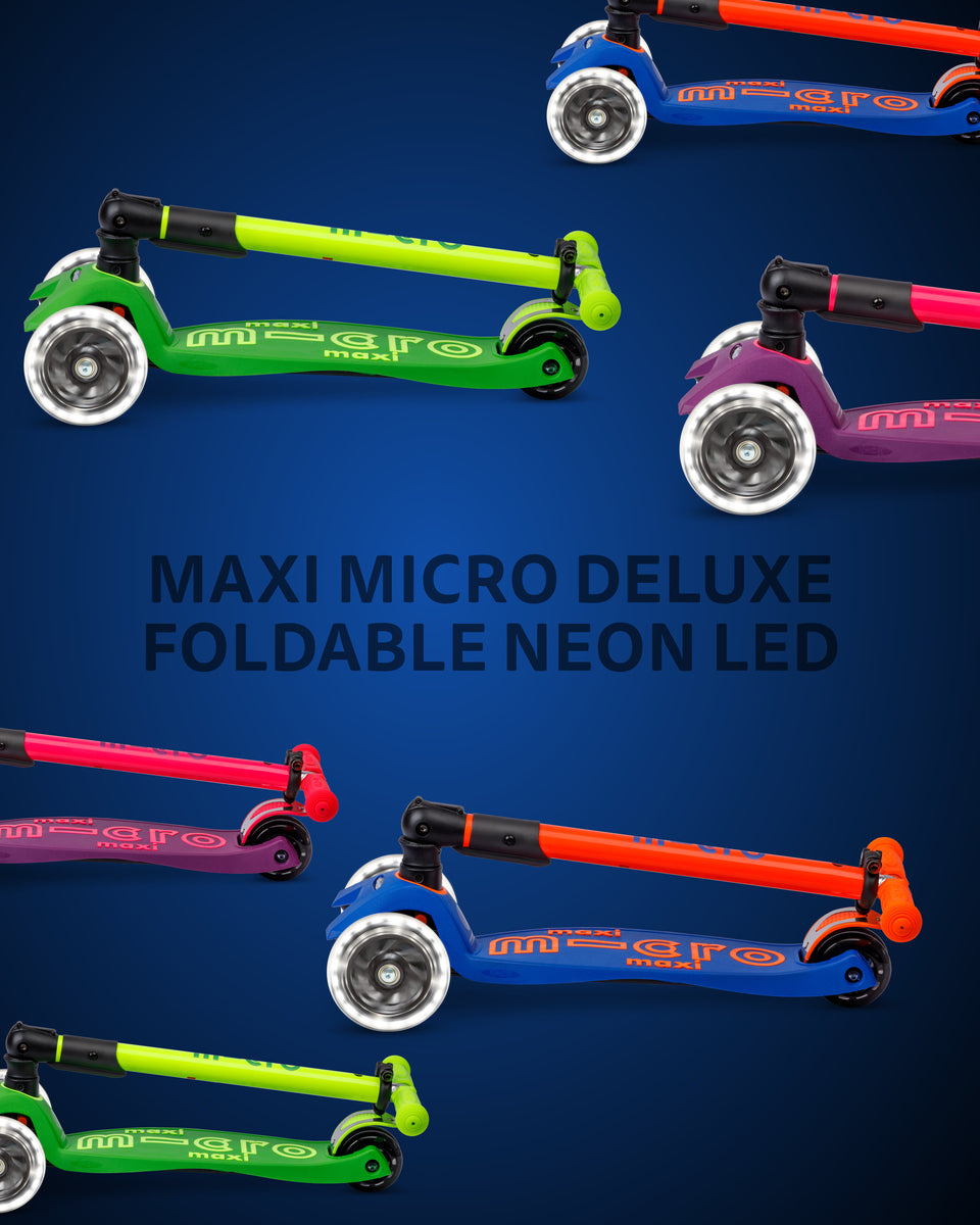 Maxi Micro Deluxe - Foldable Neon LED - Blaze Orange