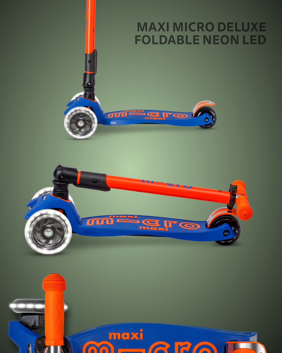 Maxi Micro Deluxe - Foldable Neon LED - Blaze Orange
