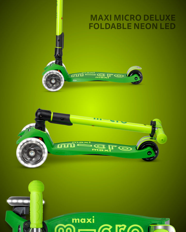 Maxi Micro Deluxe - Foldable Neon LED -  Parrot Green