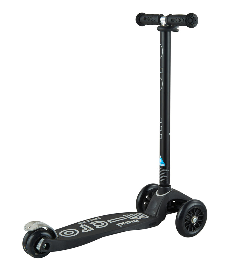 Maxi Micro Deluxe - Black/Grey - 3-Wheeled Scooter for Kids, Ages 5-12