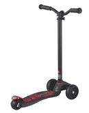 Maxi Micro Deluxe Pro - Black/Red - 3-Wheeled Scooter for Kids, Ages 5-12