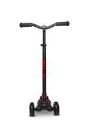 Maxi Micro Deluxe Pro - Black/Red - 3-Wheeled Scooter for Kids, Ages 5-12