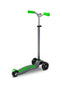 Maxi Micro Deluxe Pro - Grey/Green - 3-Wheeled Scooter for Kids, Ages 5-12