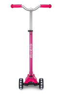 Maxi Micro Deluxe Pro LED - Pink - 3-Wheeled Scooter for Kids, Ages 5-12