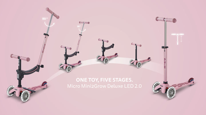 Micro Mini2Grow Deluxe LED 2.0 - Dusty Rose - Kids ages 1 to 6 years