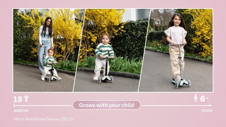 Micro Mini2Grow Deluxe LED 2.0 - Dusty Rose - Kids ages 1 to 6 years
