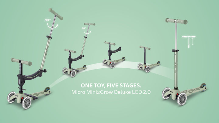 Micro Mini2Grow Deluxe LED 2.0 - Olive Sage - Kids ages 1 to 6 years