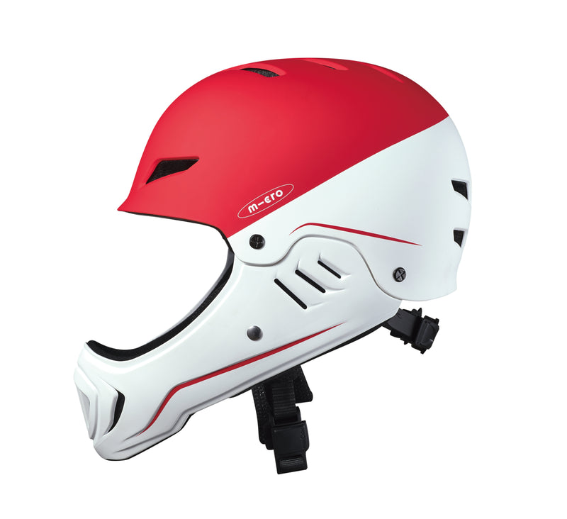 Micro Racing Helmet - White/Red (Small: 50-54cm)