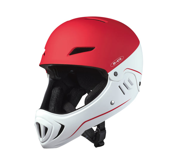 Micro Racing Helmet - White/Red (Small: 50-54cm)