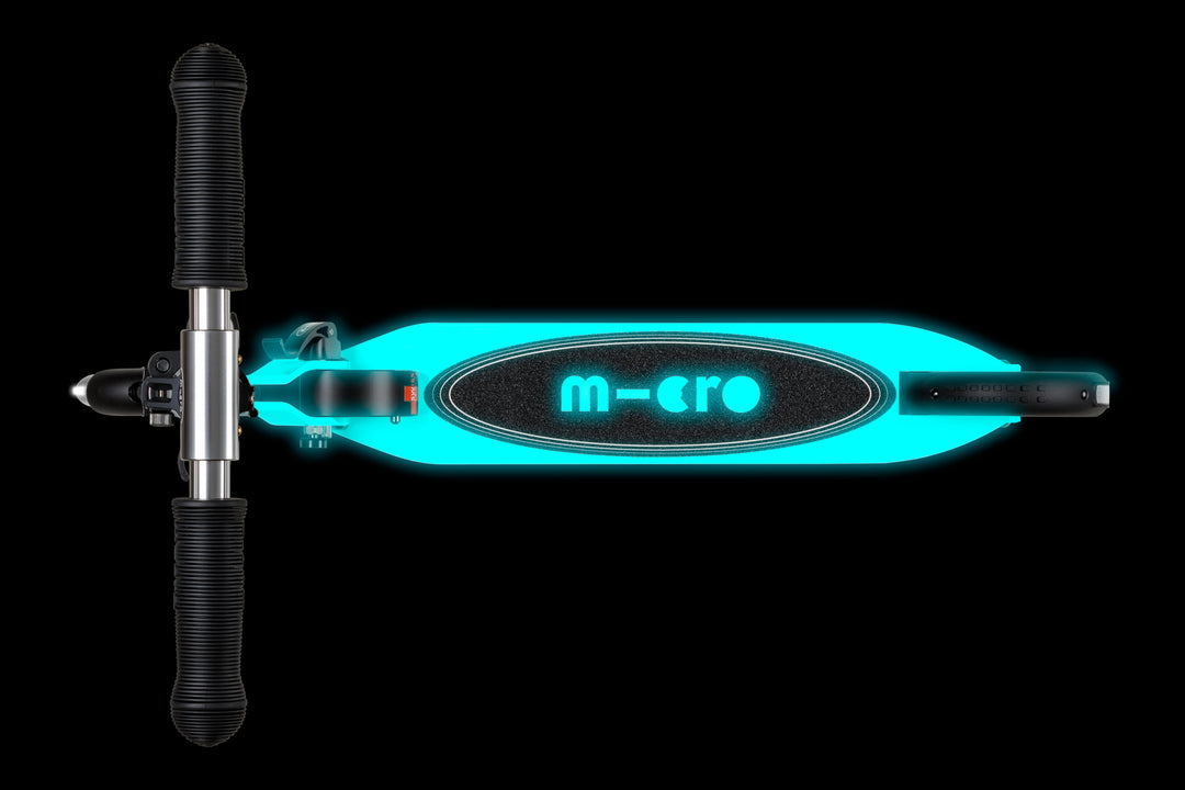 Micro Sprite Scooter - LED Wheels - Glow White - 2-Wheeled Scooter for Kids and Teens