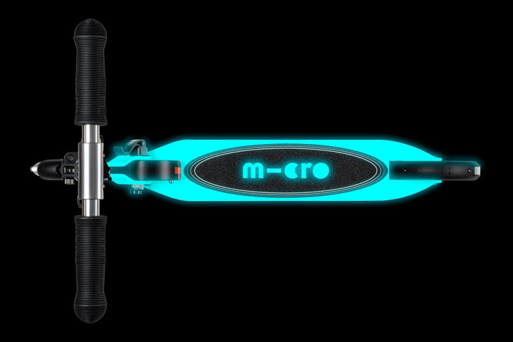 Micro Sprite Scooter - LED Wheels - Glow White - 2-Wheeled Scooter for Kids and Teens