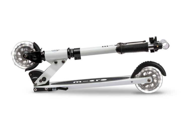 Micro Sprite Scooter - LED Wheels - Glow White - 2-Wheeled Scooter for Kids and Teens