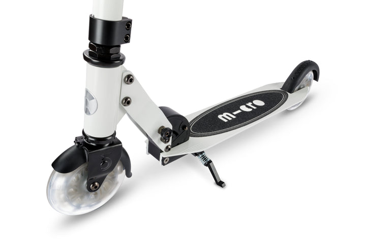 Micro Sprite Scooter - LED Wheels - Glow White - 2-Wheeled Scooter for Kids and Teens