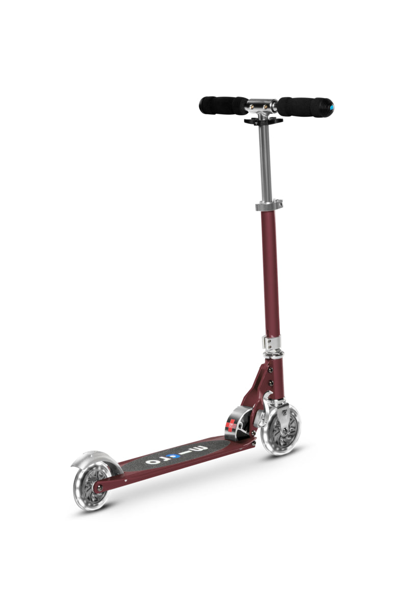 Micro Sprite Scooter - LED Wheels - Autumn Red - 2-Wheeled Scooter for Kids and Teens