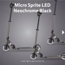 Micro Sprite Neochrome Scooter - LED Wheels - Black - 2-Wheeled Scooter for Kids and Adults