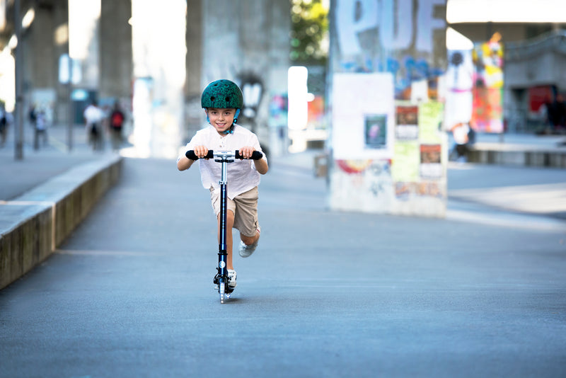 Sprite Neochrome Micro Scooter - LED Wheels - Pearl Blue Purple - 2-Wheeled Scooter for Kids and Adults