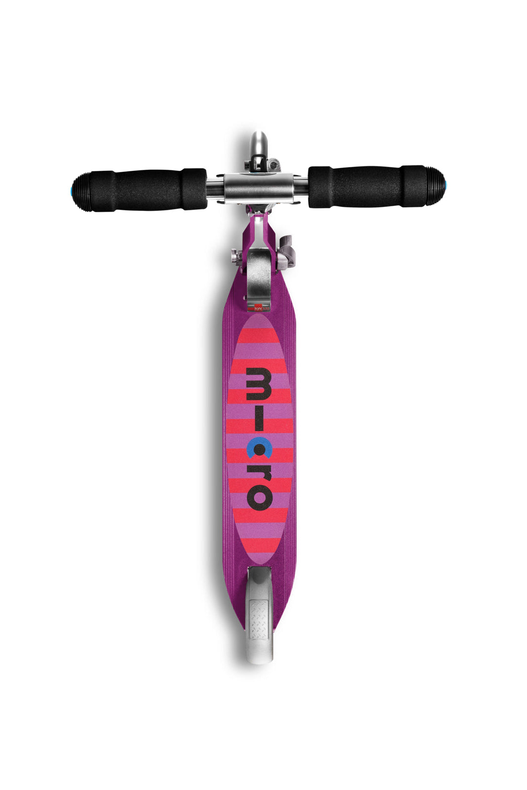 Micro Sprite Scooter - LED Wheels - Purple Stripe - 2-Wheeled Scooter for Kids and Teens