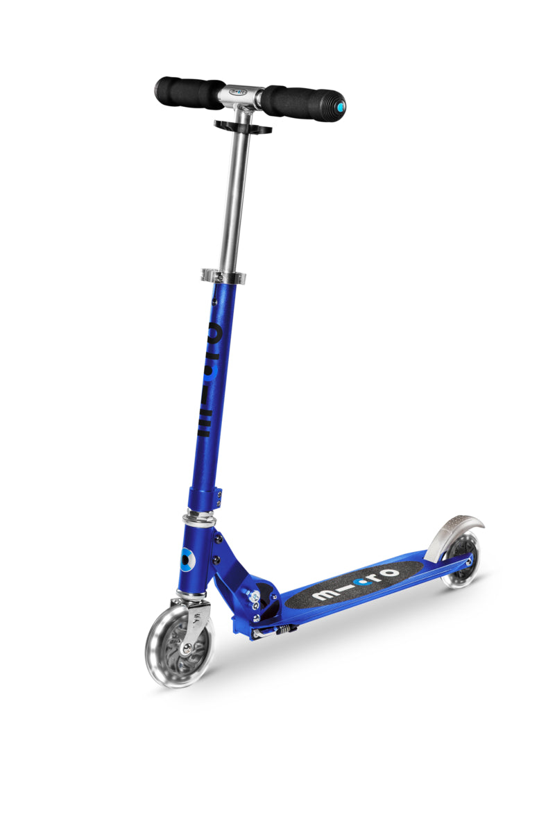 Micro Sprite Scooter - LED Wheels - Sapphire Blue - 2-Wheeled Scooter for Kids and Teens